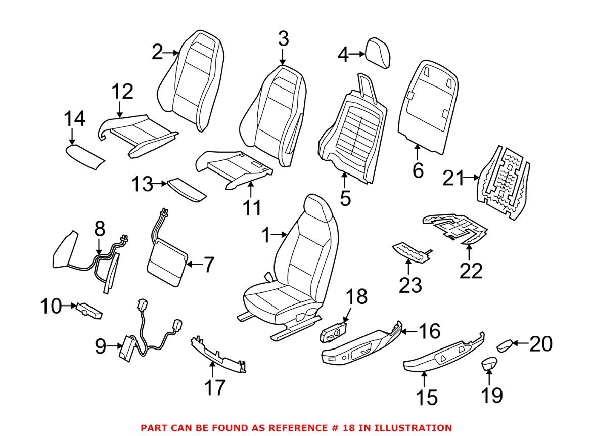 BMW Power Seat Switch 61319265262